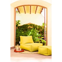Fauteuil poire contemporain en oléfine Alpine - Jaune