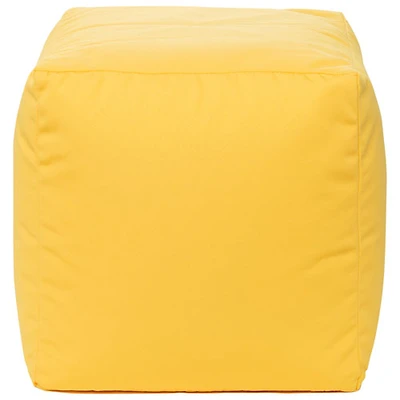 Pouf en polyester Cube Soleil de Gouchee Home - Jaune