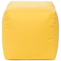 Pouf en polyester Cube Soleil de Gouchee Home - Jaune