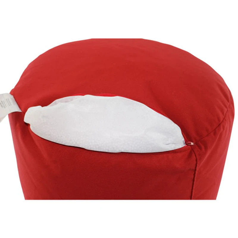 Pouf en polyester Soleil de Gouchee Home - Rouge