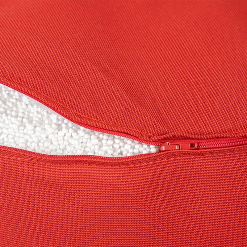 Pouf en polyester Soleil de Gouchee Home - Rouge