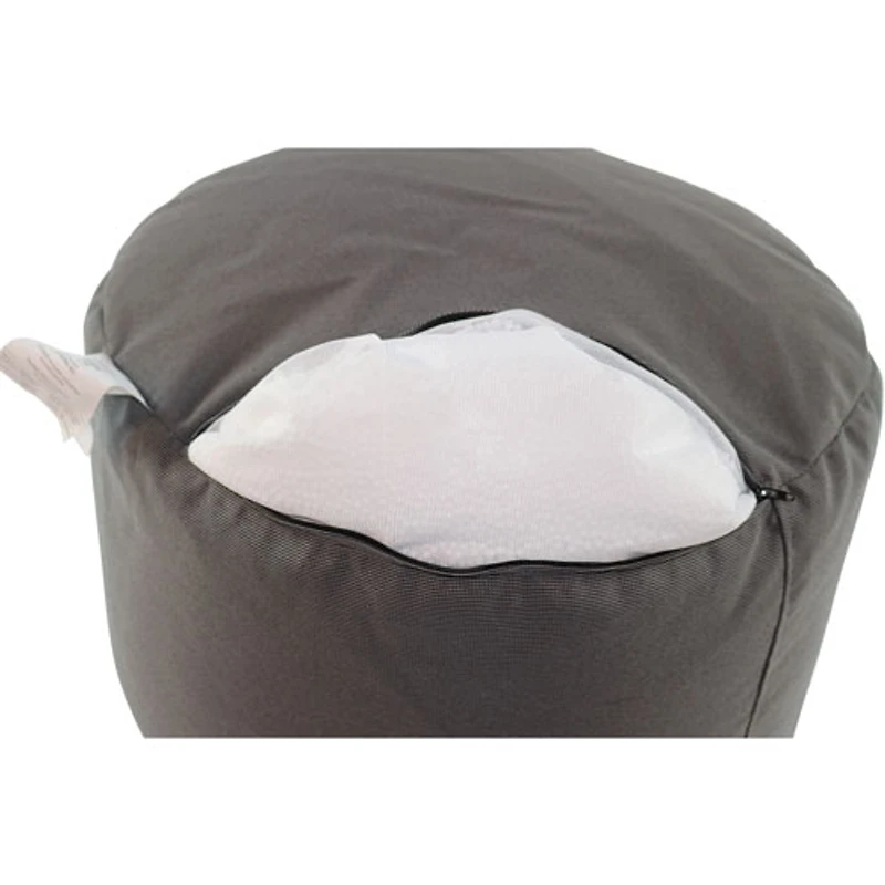 Pouf en polyester Soleil de Gouchee Home - Anthracite