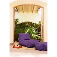 Gouchee Home Chamonix Polyester Pouf - Purple