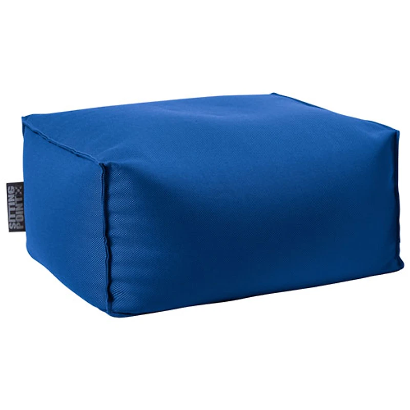 Pouf en polyester Chamonix de Gouchee Home - Bleu