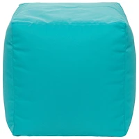 Gouchee Home Cube Soleil Polyester Pouf - Peacock