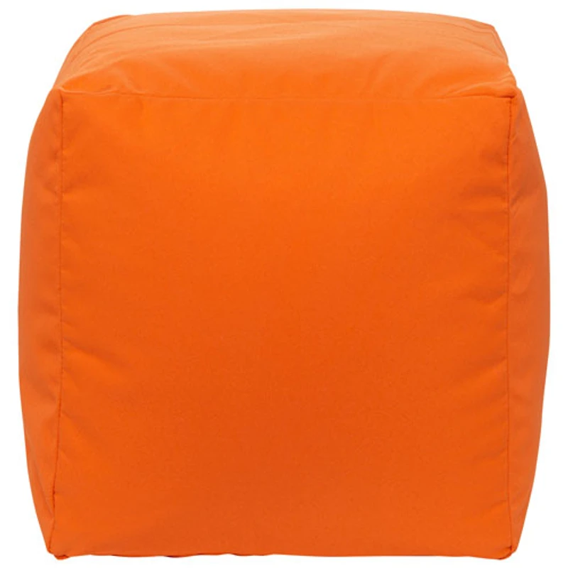Pouf en polyester Cube Soleil de Gouchee Home - Orange