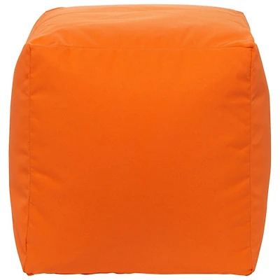 Pouf en polyester Cube Soleil de Gouchee Home - Orange