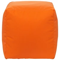 Pouf en polyester Cube Soleil de Gouchee Home - Orange