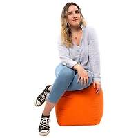 Pouf en polyester Cube Soleil de Gouchee Home - Orange