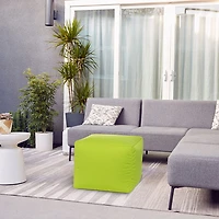 Pouf en polyester Cube Soleil de Gouchee Home - Vert