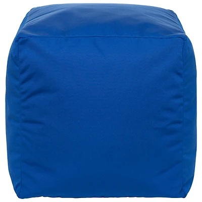 Pouf en polyester Cube Soleil de Gouchee Home - Bleu