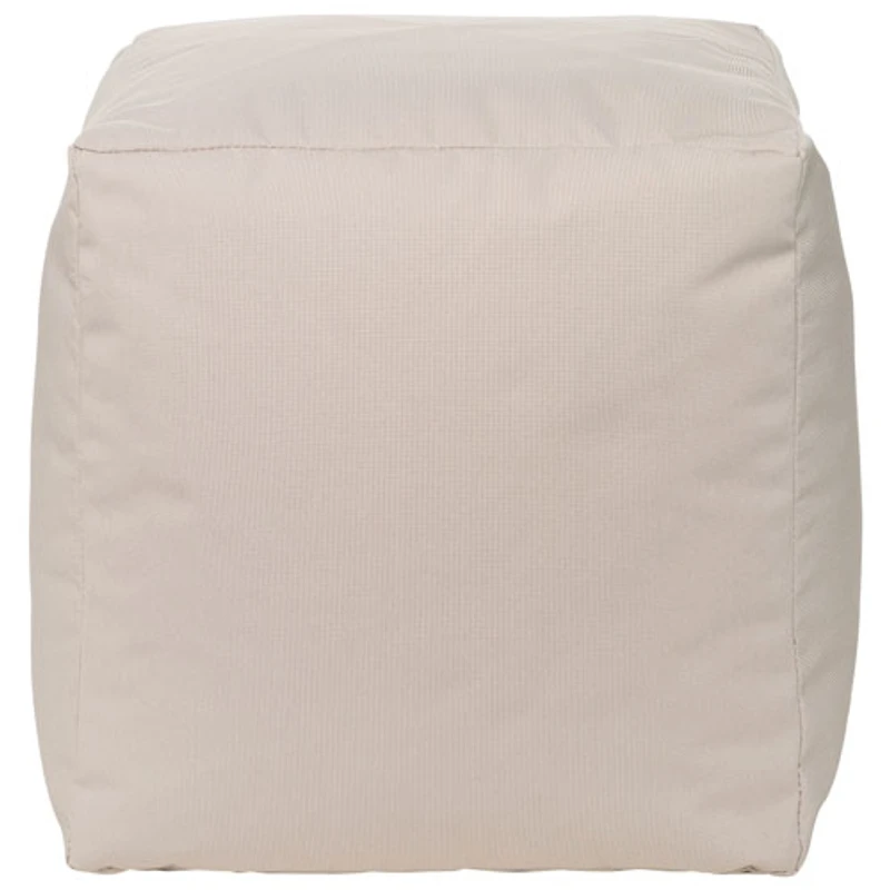 Gouchee Home Cube Soleil Polyester Pouf - Beige