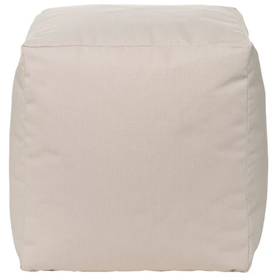 Gouchee Home Cube Soleil Polyester Pouf - Beige