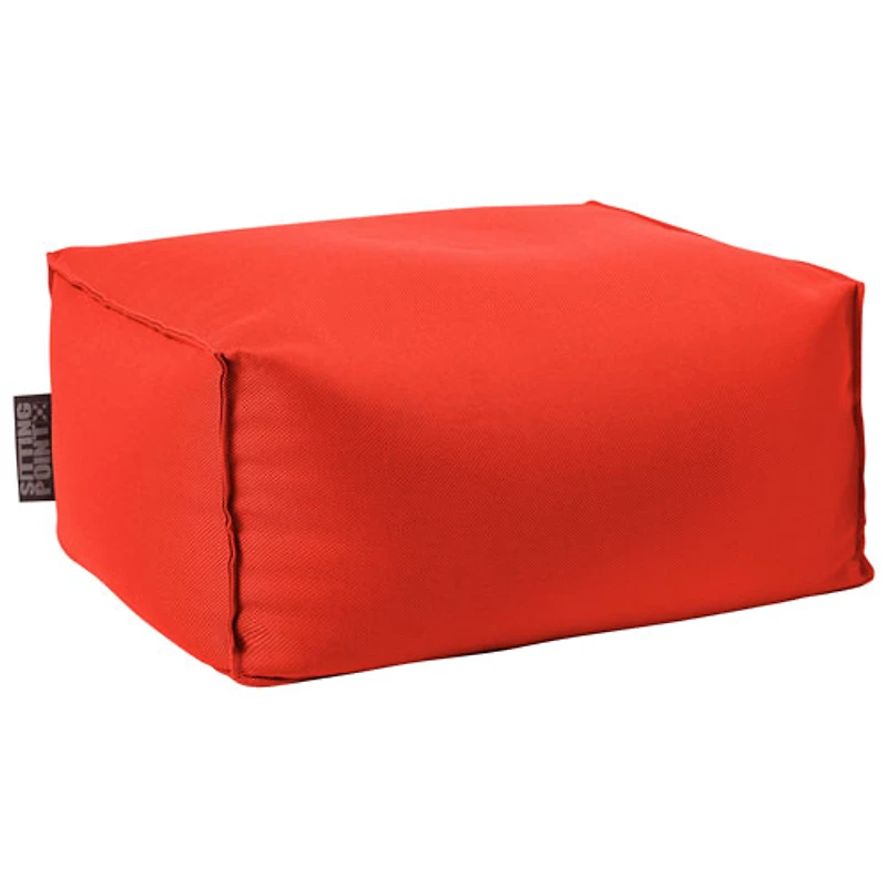 Pouf en polyester Chamonix de Gouchee Home - Rouge