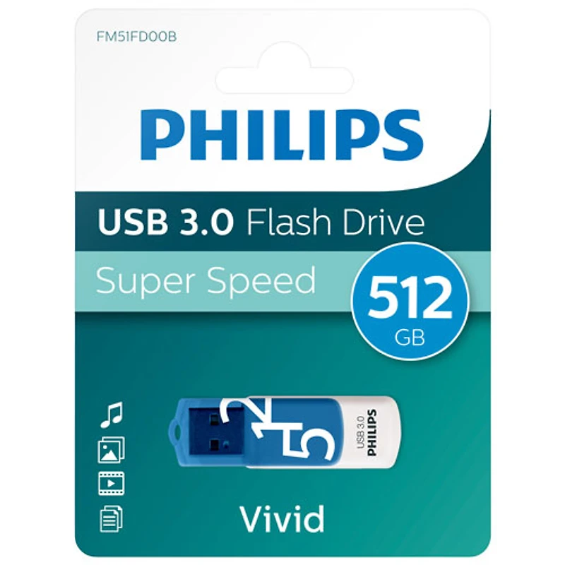 Clé USB 3.2 de 512 Go Vivid de Philips