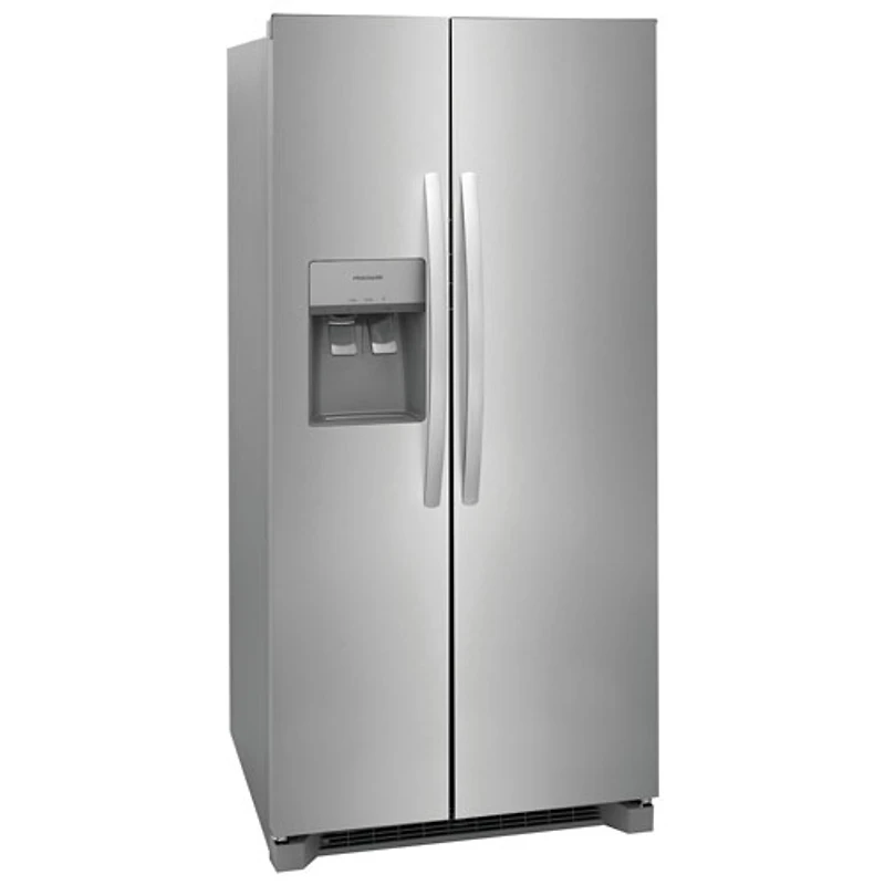 Réfrigérateur à congélateur juxtaposé de 22,3 pi³ et 33 po avec distributeur de glaçons et d'eau de Frigidaire (FRSS2323AS) - Acier inoxydable