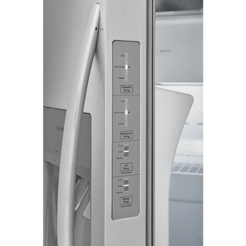 Réfrigérateur à congélateur juxtaposé de 22,3 pi³ et 33 po avec distributeur de glaçons et d'eau de Frigidaire (FRSS2323AS) - Acier inoxydable