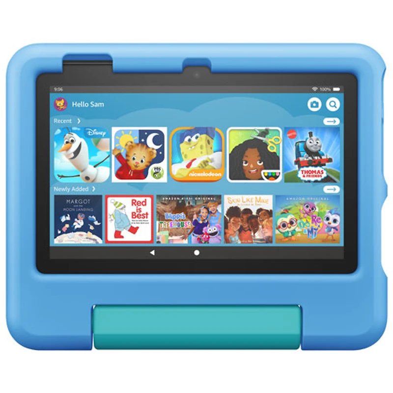 Tablette 7 po 16 Go FireOS Fire 7 Kids (2022) d'Amazon à processeur quadruple coeur MTK/MT8168 - Bleu