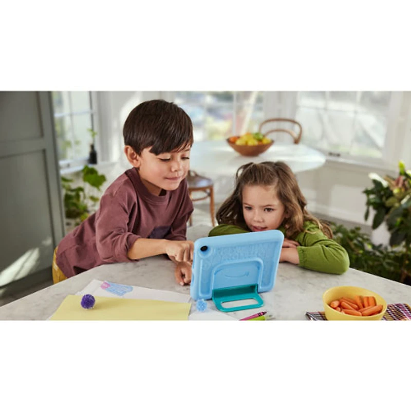 Tablette 7 po 16 Go FireOS Fire 7 Kids (2022) d'Amazon à processeur quadruple coeur MTK/MT8168 - Bleu