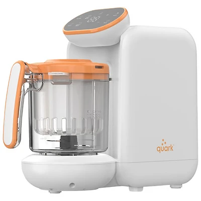 Robot, chauffe-biberon et stérilisateur 5-en-1 Quark Quook - Blanc/Orange