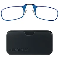 ThinOptics Black Pod & Reading Glasses with +2.0 Lens Strength - Blue