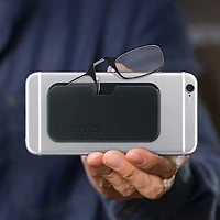 ThinOptics Black Pod & Reading Glasses with +2.0 Lens Strength - Blue