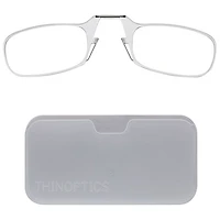 ThinOptics White Pod & Reading Glasses with +1.5 Lens Strength - Clear