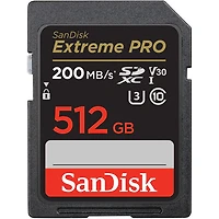Carte mémoire SDXC Extreme Pro 200 Mo/s 512 Go de SanDisk
