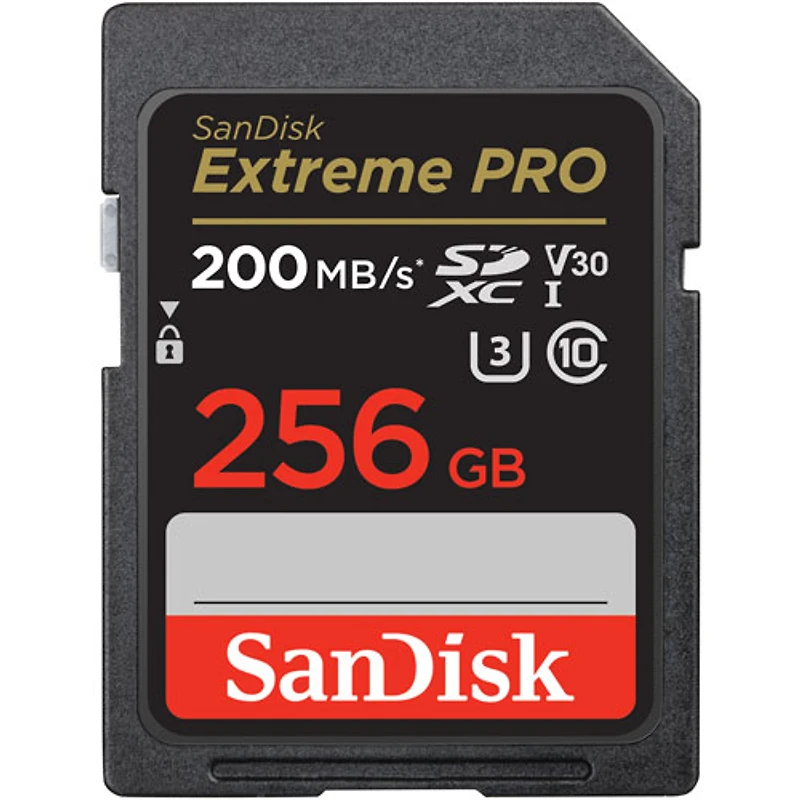 Carte mémoire SDXC Extreme Pro 200 Mo/s 256 Go de SanDisk