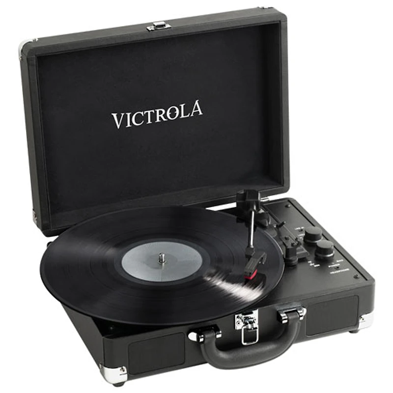 Tourne-disque Bluetooth avec courroie d'entraînement Journey+ de Victrola - Noir