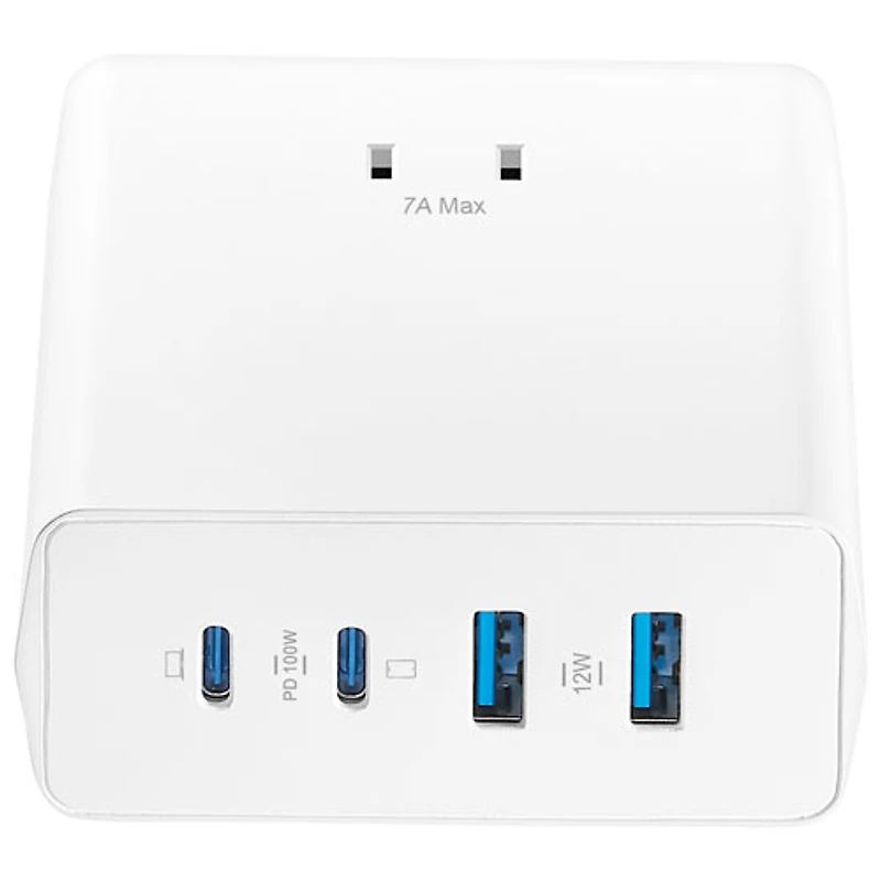 Insignia 100W 4-Port USB-C/USB-A Wall Charger - Only at Best Buy