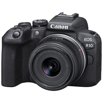 Appareil photo sans miroir EOS R10 de Canon avec objectif 18-45 mm STM