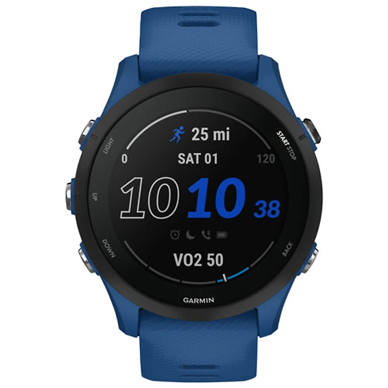 Montre intelligente Bluetooth de 46 mm Forerunner 255 de Garmin pour la course - Bleu profond