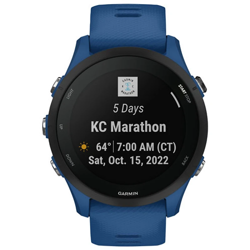 Garmin Forerunner 255 46mm Bluetooth Running Smartwatch - Tidal Blue