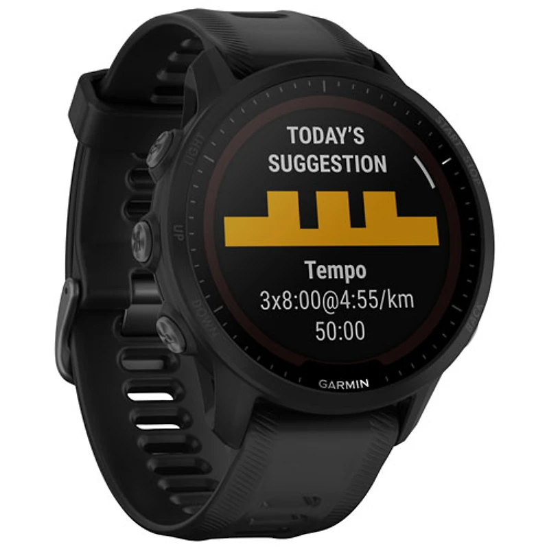 Garmin Forerunner 955 Solar 46.5mm Bluetooth Running Smartwatch - Black