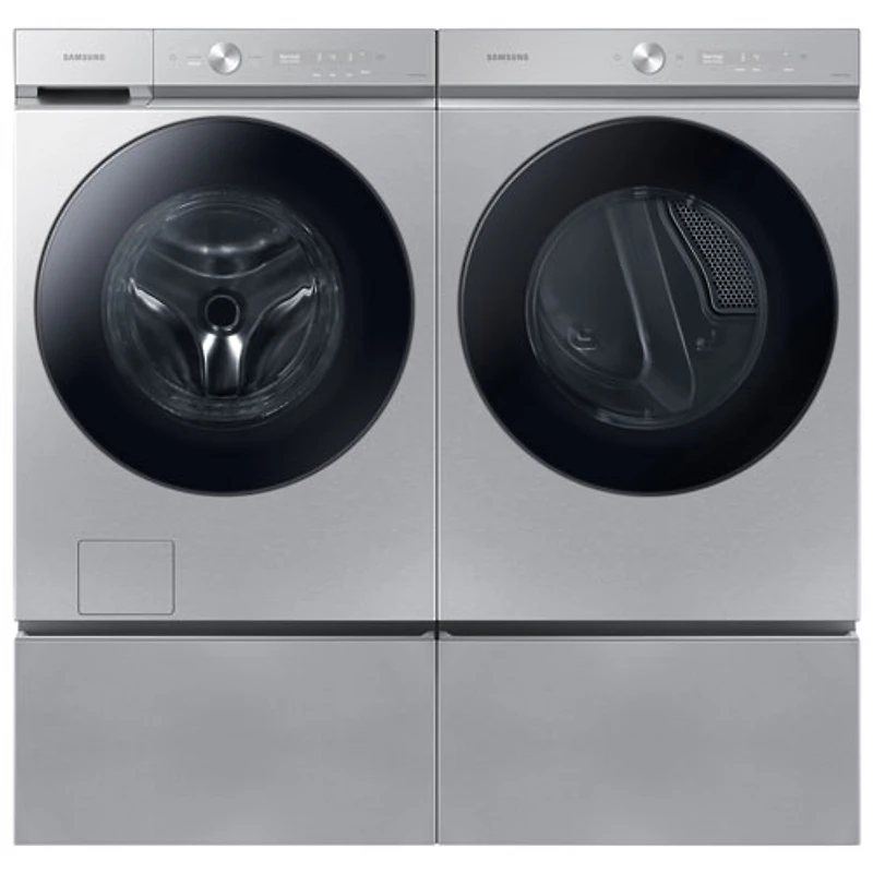 Samsung 7.6 Cu. Ft. Electric Steam Dryer (DVE53BB8700TAC) - Silver Steel