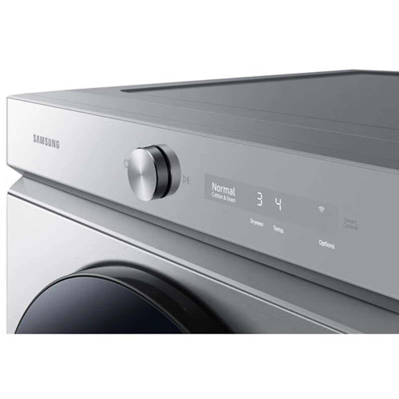 Samsung 7.6 Cu. Ft. Electric Steam Dryer (DVE53BB8700TAC) - Silver Steel