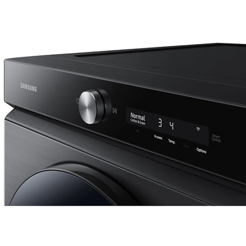 Sécheuse électrique à vapeur de 7,6 pi³ Bespoke de Samsung (DVE53BB8700VAC) - Acier inoxydable noir