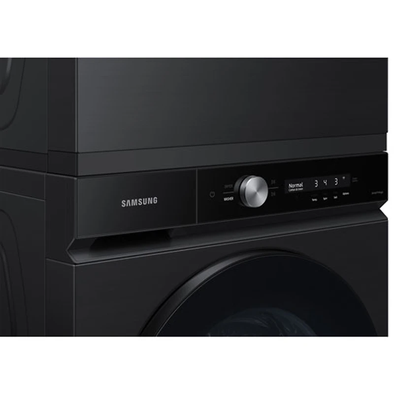 Sécheuse électrique à vapeur de 7,6 pi³ Bespoke de Samsung (DVE53BB8700VAC) - Acier inoxydable noir