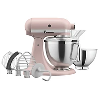 KitchenAid Artisan Tilt-Head Stand Mixer with Premium Accessory Pack - 5Qt - 325-Watt - Feathered Pink