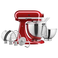 KitchenAid Artisan Tilt-Head Stand Mixer with Premium Accessory Pack - 5Qt - 325-Watt - Candy Apple Red