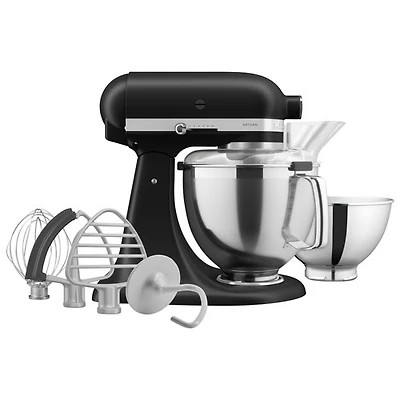 KitchenAid Artisan Tilt-Head Stand Mixer with Premium Accessory Pack - 5Qt - 325-Watt - Black Matte