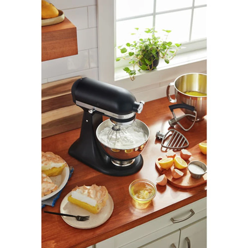 KitchenAid Artisan Tilt-Head Stand Mixer with Premium Accessory Pack - 5Qt - 325-Watt - Black Matte