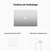 Apple MacBook Air 13.6" w/ Touch ID (2022) - Silver (Apple M2 Chip / 512GB SSD / 8GB RAM) - French