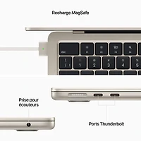 MacBook Air 13,6 po + Touch ID d'Apple (2022) - Comète (puce M2 d'Apple/SSD 256 Go/RAM 8 Go) - Anglais