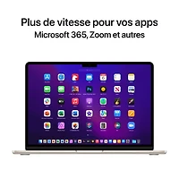 MacBook Air 13,6 po + Touch ID d'Apple (2022) - Comète (puce M2 d'Apple/SSD 256 Go/RAM 8 Go) - Anglais