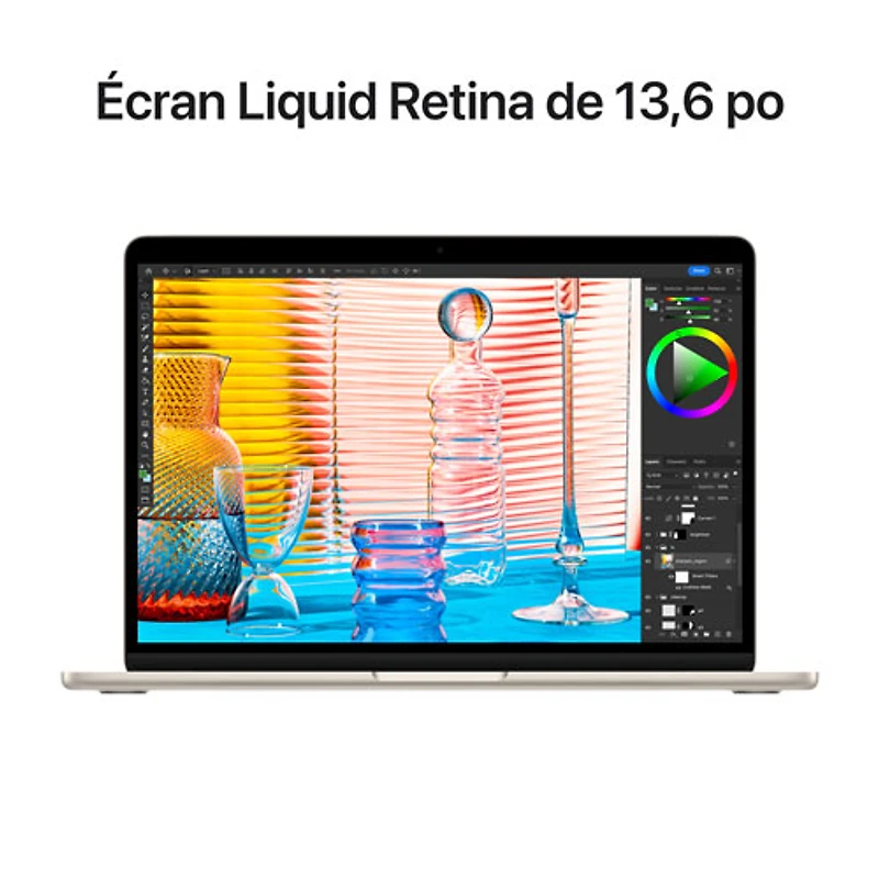 MacBook Air 13,6 po + Touch ID d'Apple (2022) - Comète (puce M2 d'Apple/SSD 256 Go/RAM 8 Go) - Anglais