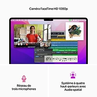 MacBook Air 13,6 po + Touch ID d'Apple (2022) - Comète (puce M2 d'Apple/SSD 256 Go/RAM 8 Go) - Anglais