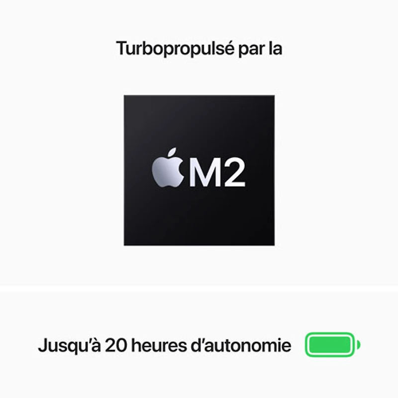 MacBook Pro 13,3 po + Touch Bar Apple (2022) - Gris cosmique (puce M2 d'Apple/SSD 512 Go/RAM 8 Go) - Français