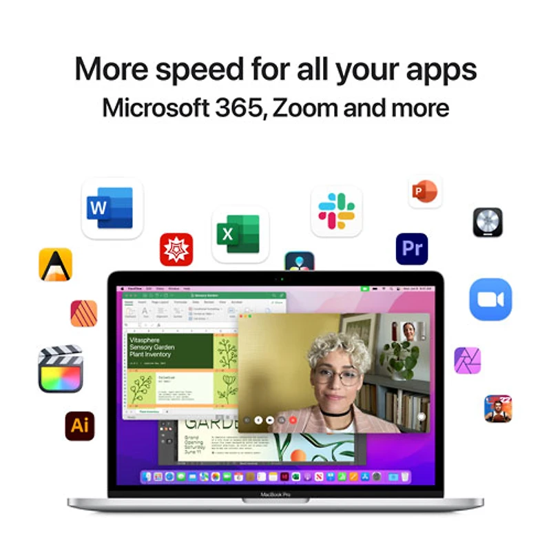 MacBook Pro 13,3 po + Touch Bar Apple (2022) - Argenté (puce M2 d'Apple/SSD 512 Go/RAM 8 Go) - Français